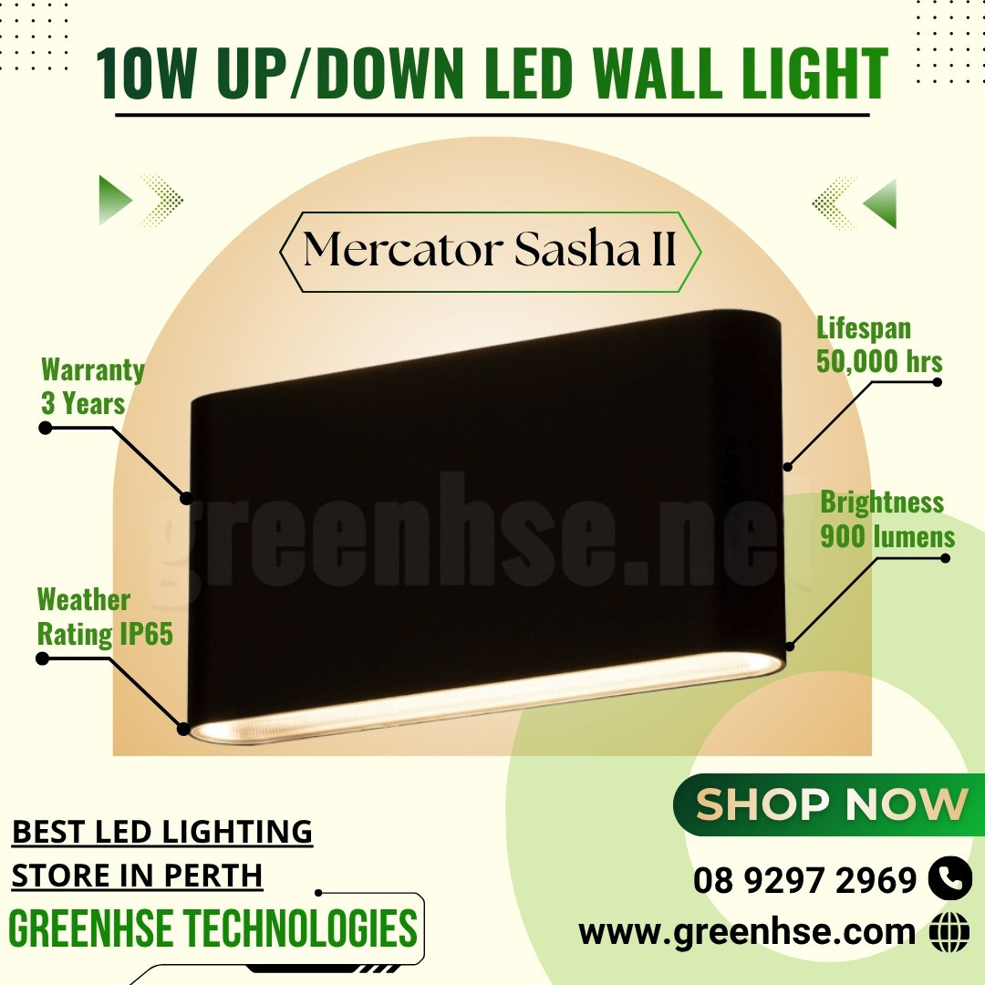 10W Up/Down CCT LED Wall Light By Greenhse Technologies