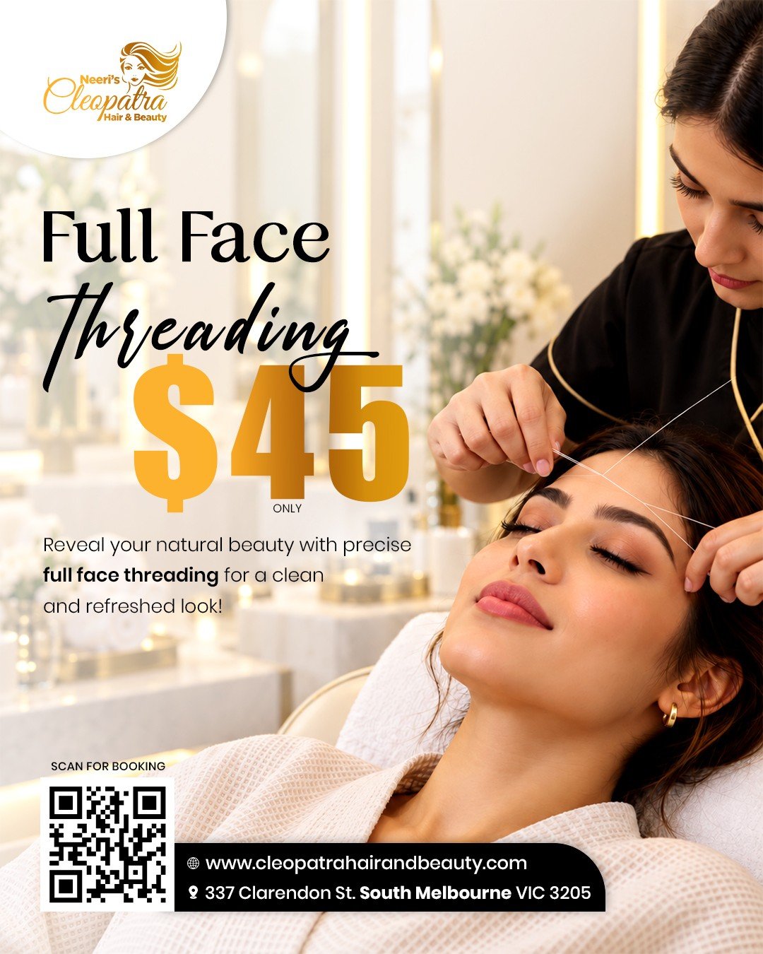 Beauty Salon South Melbourne – Reveal Your Natural Beauty with Full Face Threading from $45