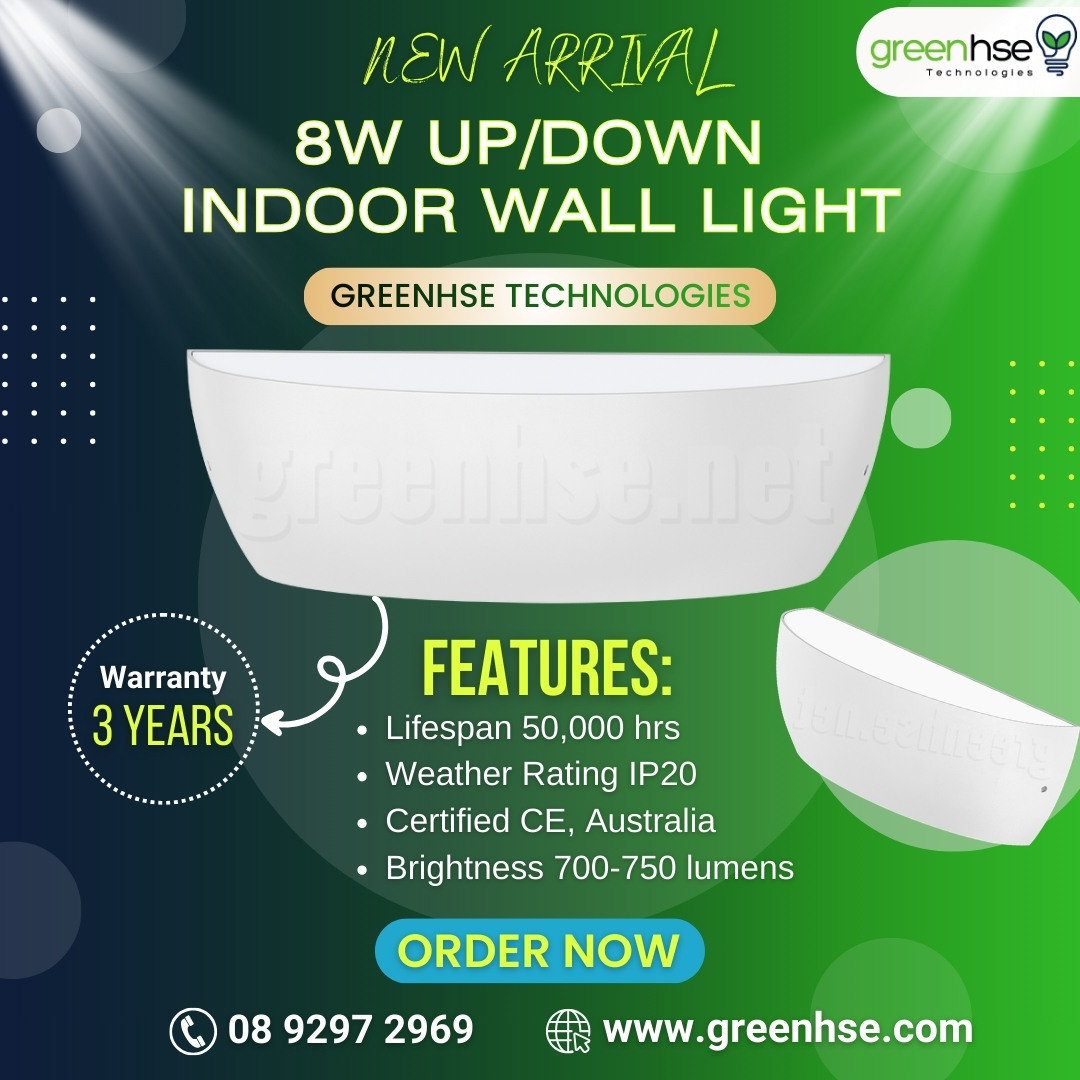 8W Up/Down LED Indoor Wall Light by Greenhse Technologies