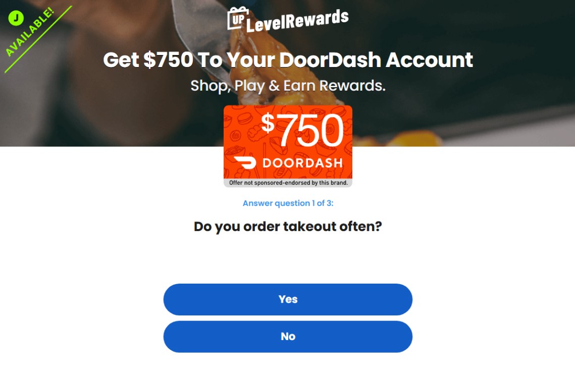  Get a $750 DoorDash Voucher Now!