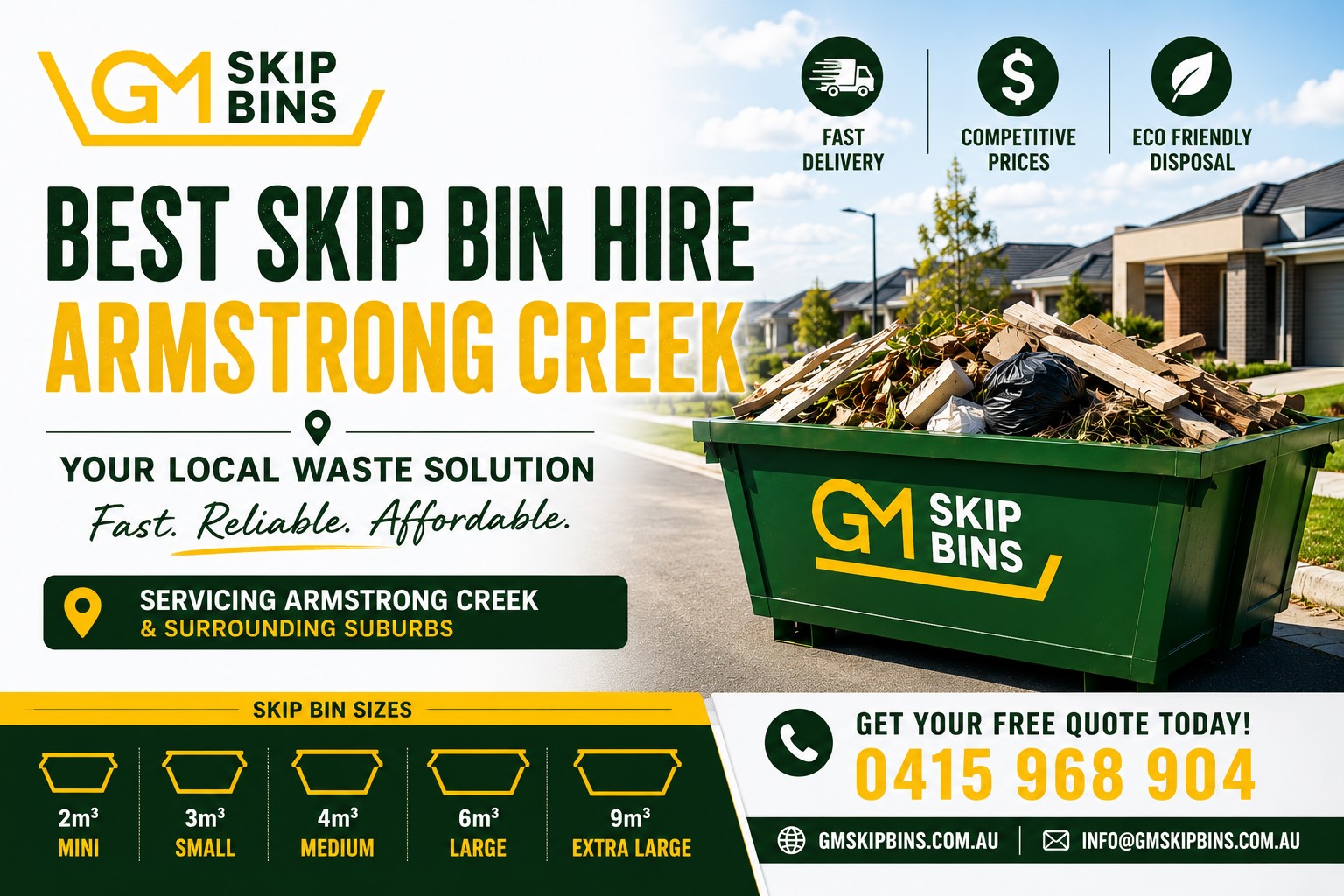 Best Skip Bin Hire Armstrong Creek — Local Service, Unbeatable Prices | GM Skip Bins