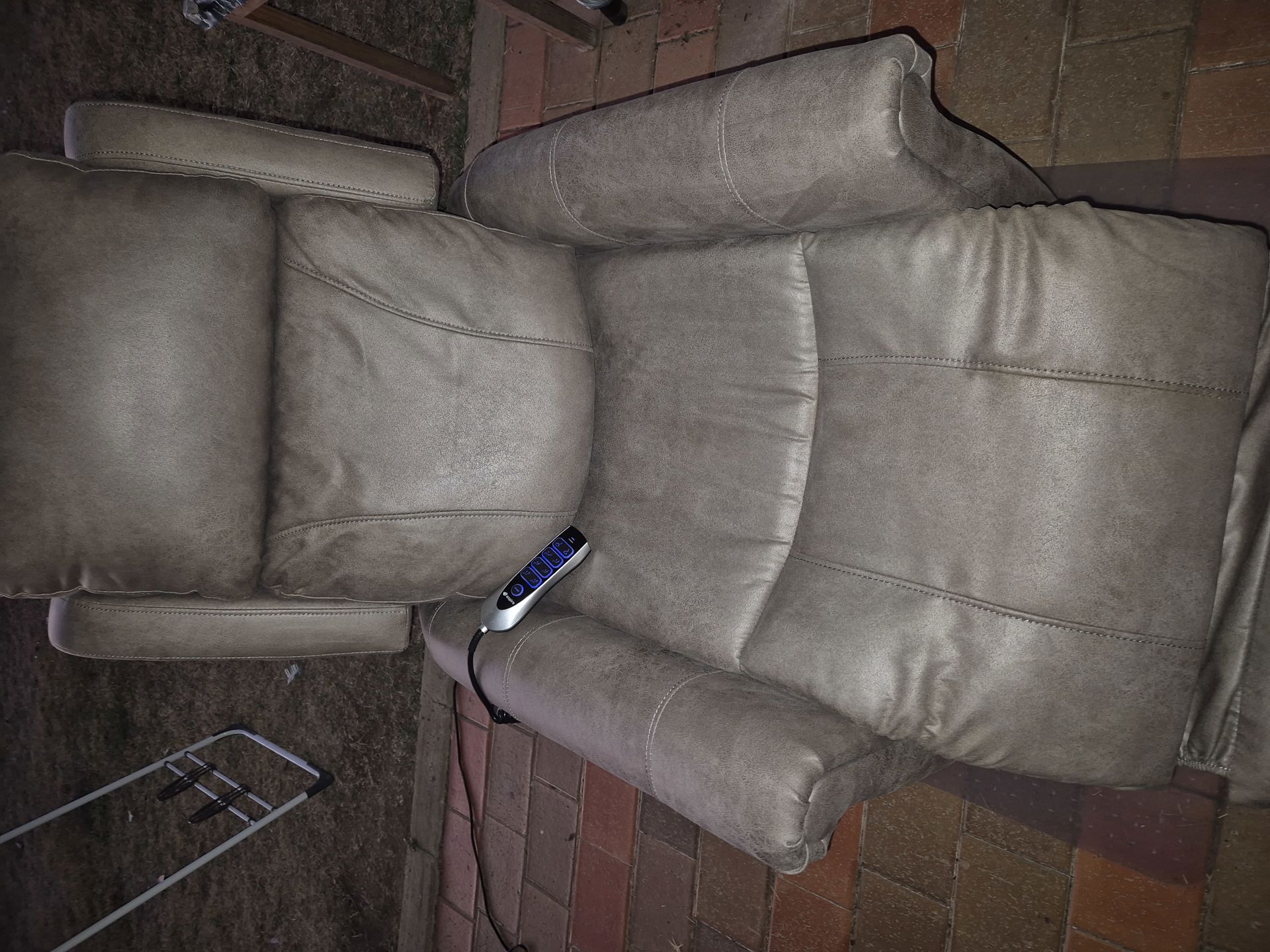 Chair Power Lift Recline Aspire Raphael Quattro SMALL Marina Grey 4 motor
