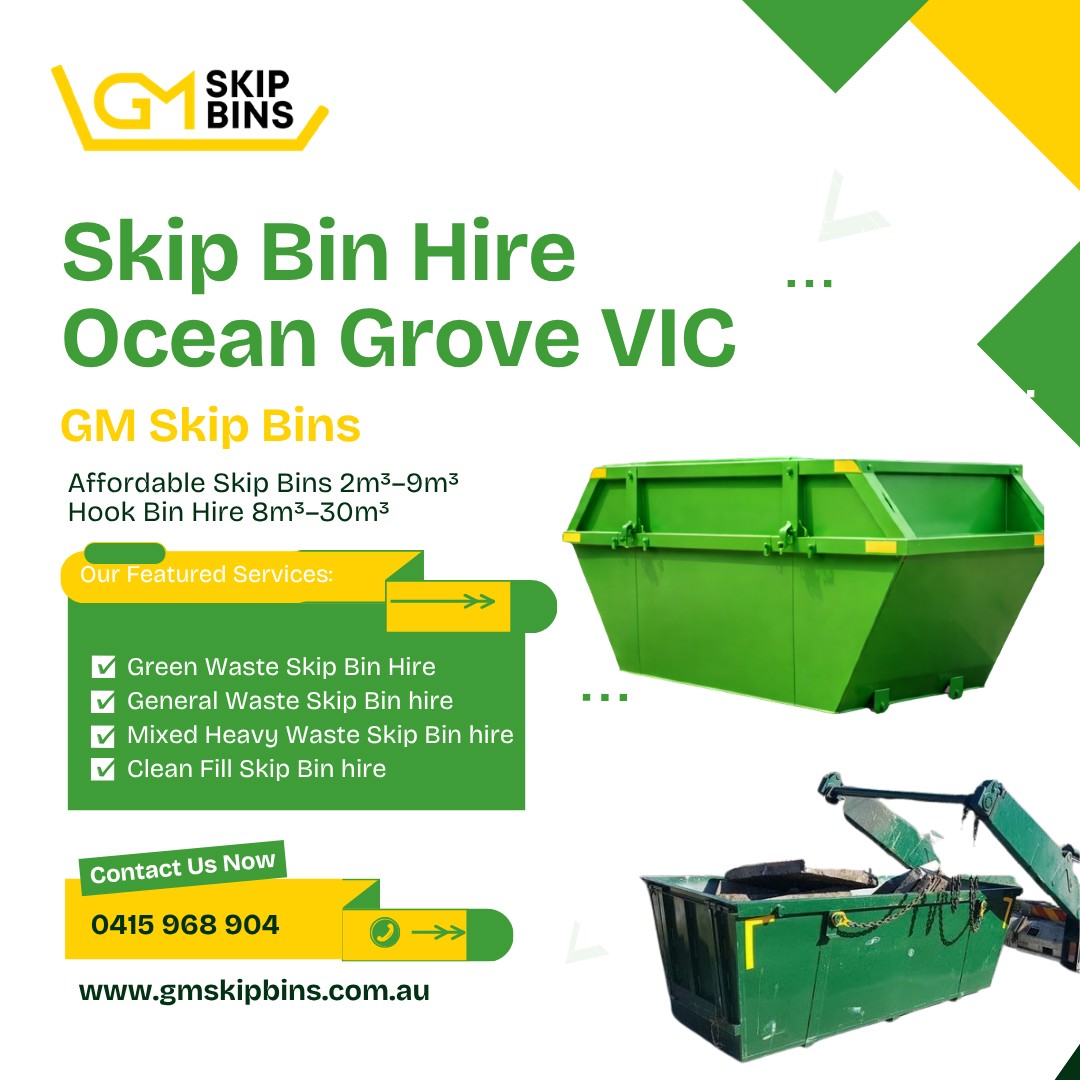Best Skip Bin Hire in Ocean Grove VIC – Mini to Large Bins Available