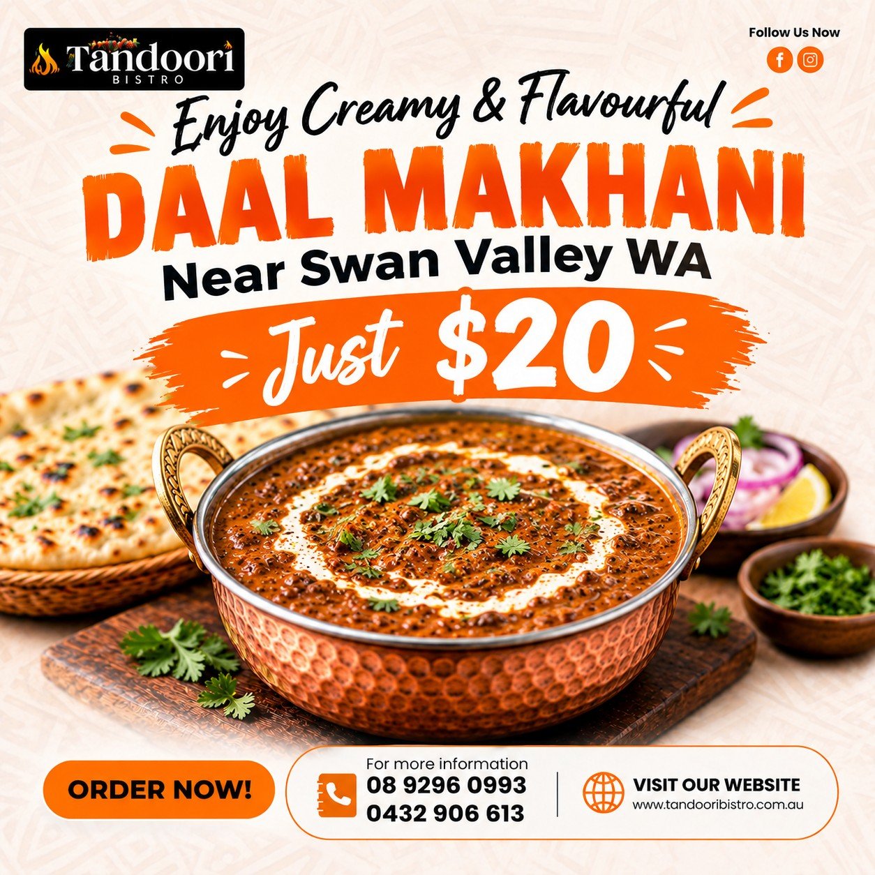 Enjoy Creamy & Flavourful Daal Makhani Near Swan Valley WA – Just $20