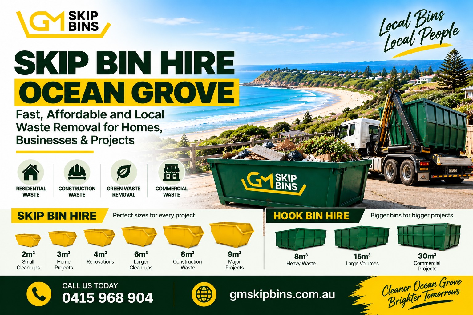 SKIP BIN HIRE OCEAN GROVE — GM SKIP BINS