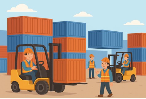 海运末端服务 卸柜，分拣 仓储 运输 shipping services container unloading, sorting, warehousing, and transportation.