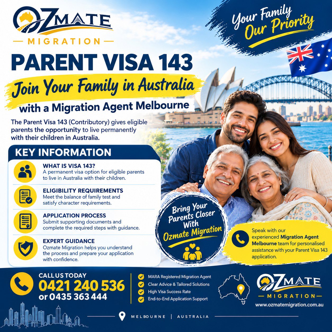 Parent Visa 143: Join Your Family in Australia with a Migration Agent Melbourne