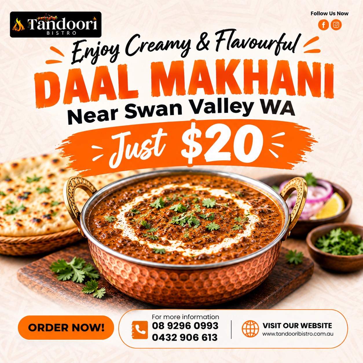 Enjoy Creamy & Flavourful Daal Makhani Near Swan Valley WA – Just $20