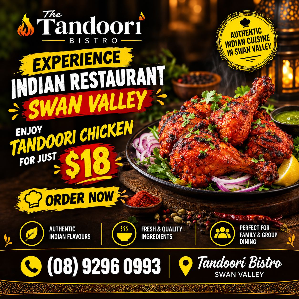 Best Tandoori Chicken Near Henley Brook – Just $28 at Tandoori Bistro